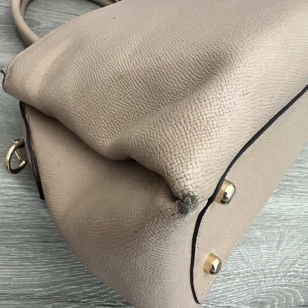 COACH LILLIE Taupe/Gold CARRYALL  Purse - Picture 4 of 8